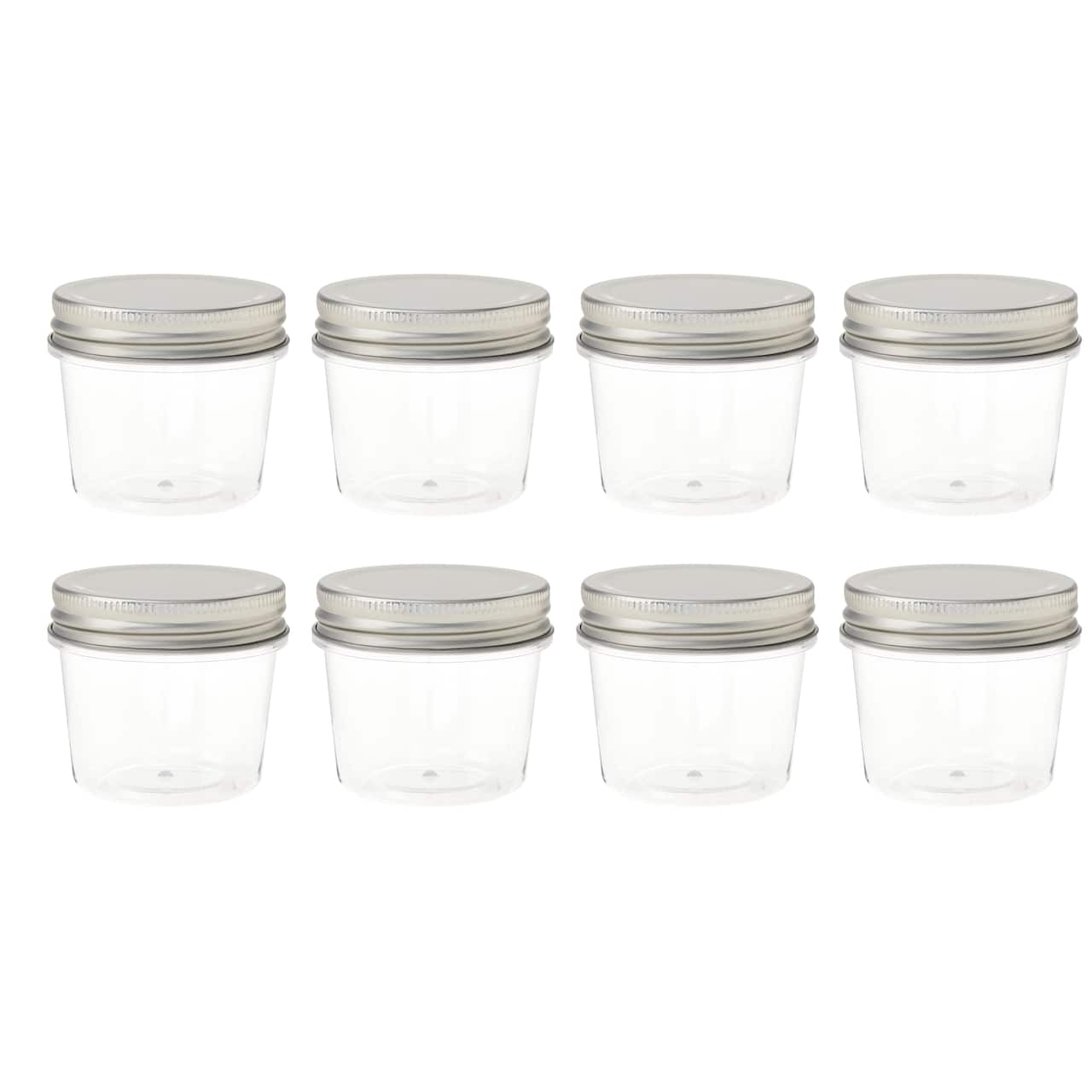 8 Packs: 10 ct. (80 total) 4oz. Plastic Mason Jars by Celebrate It